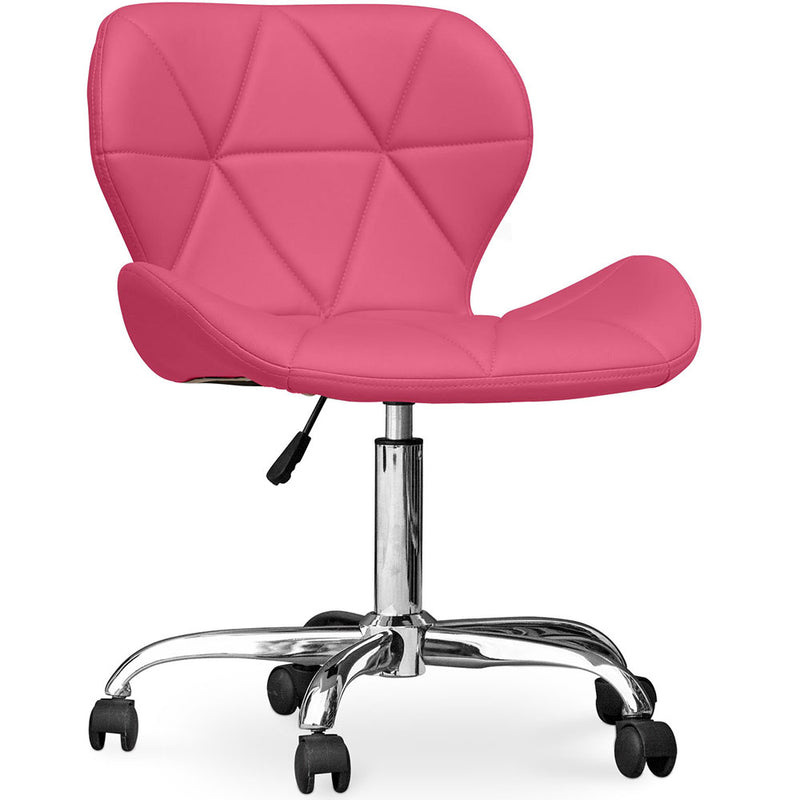 Chaise de bureau à roulettes - Chaise de bureau pivotante - Tapissée en simili cuir - Wito
