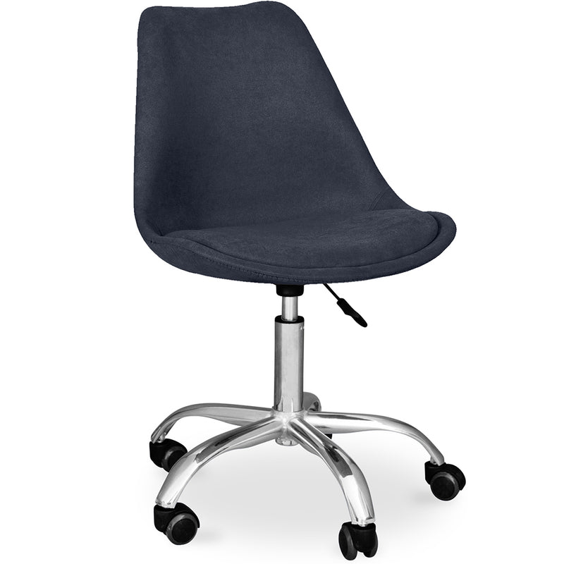 Chaise de bureau rembourrée - avec roulettes - Tulip