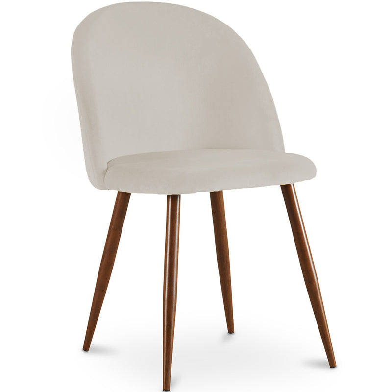Dining chair - Upholstered in velvet - Scandinavian design - Evelyne