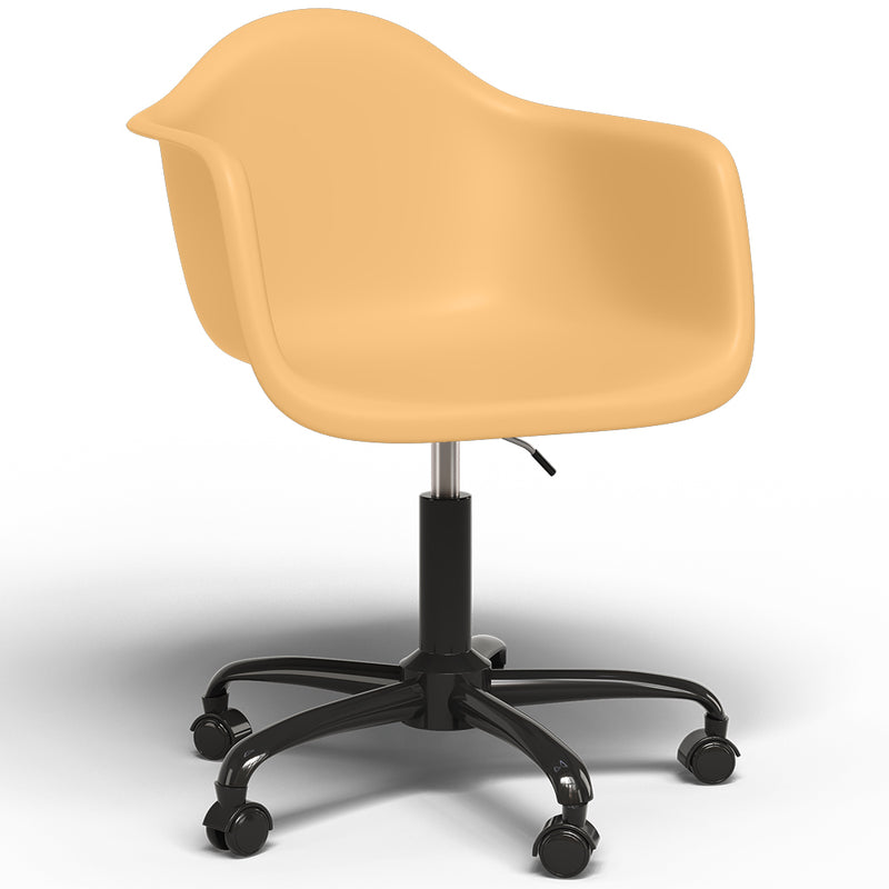 Chaise de bureau avec accoudoirs - Chaise de bureau avec roulettes - Structure noire Weston