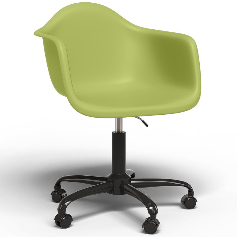 Chaise de bureau avec accoudoirs - Chaise de bureau avec roulettes - Structure noire Weston