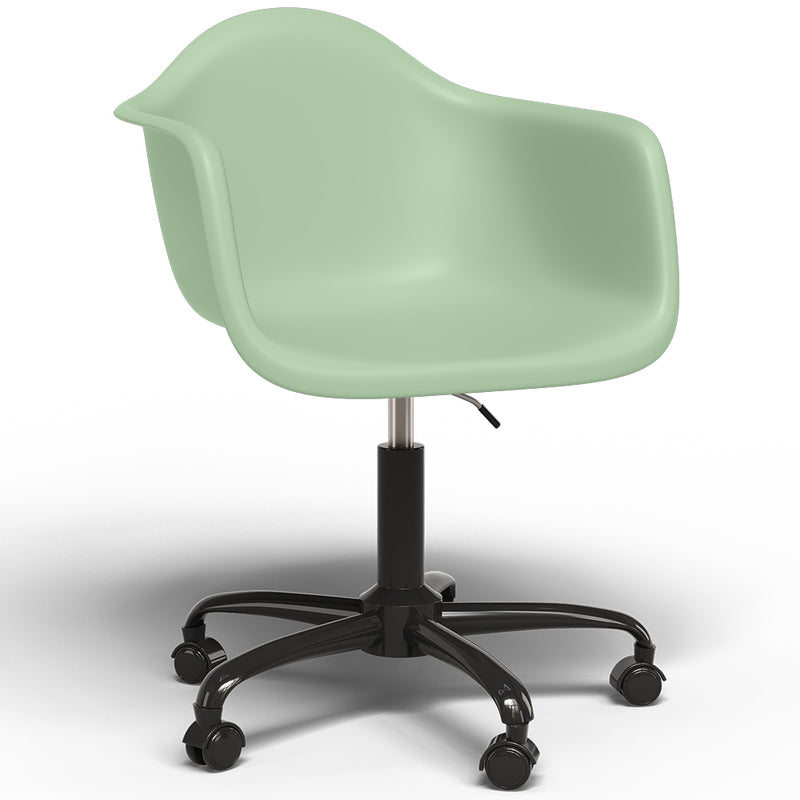 Chaise de bureau avec accoudoirs - Chaise de bureau avec roulettes - Structure noire Weston