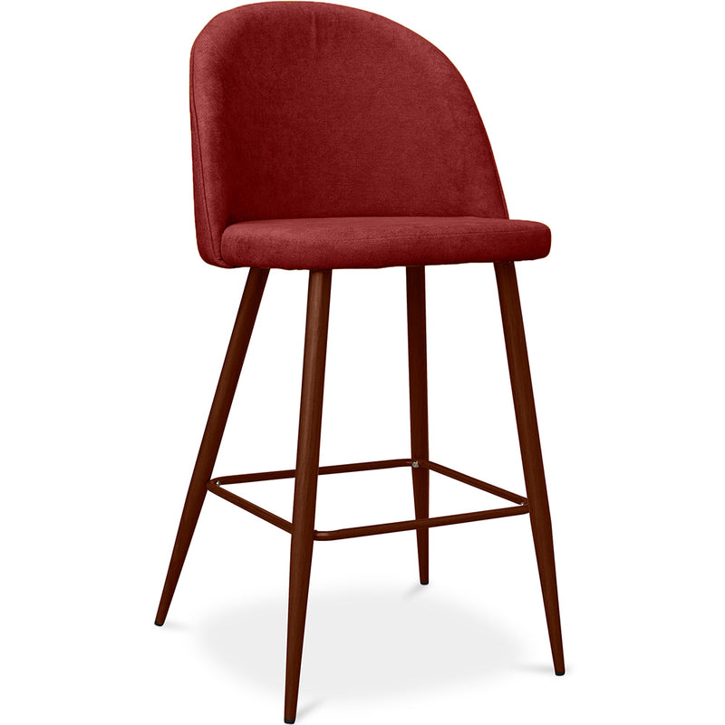 Tabouret rembourré en tissu - Design scandinave - 63cm- Evelyne