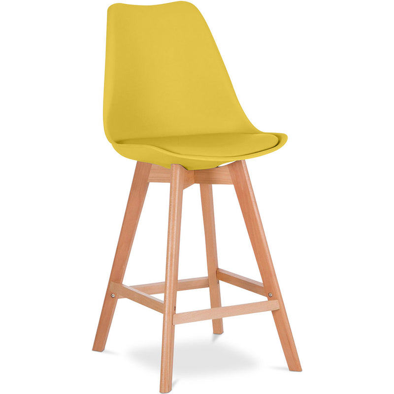 Scandinavian style stool - wooden legs - Denisse