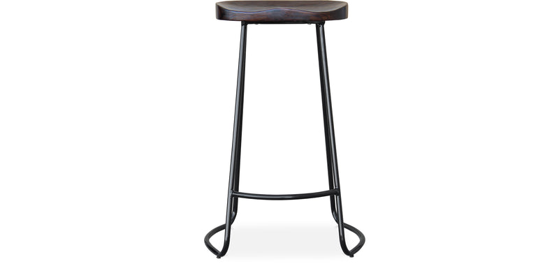 Barstol - Industriell design - Tre og metall - 76 cm - Aiyana