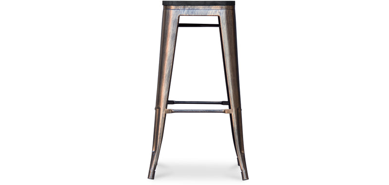 Barstol - Industriell Design - Tre & Metall - 76cm - Stylix