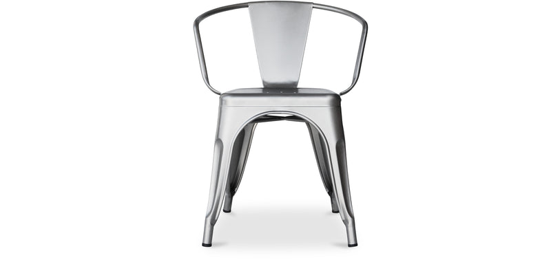 Sedia da pranzo con braccioli - Acciaio - Nuova edizione - Stylix