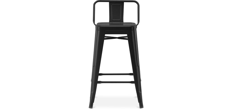 Bar stool with industrial design backrest - 60cm - Stylix