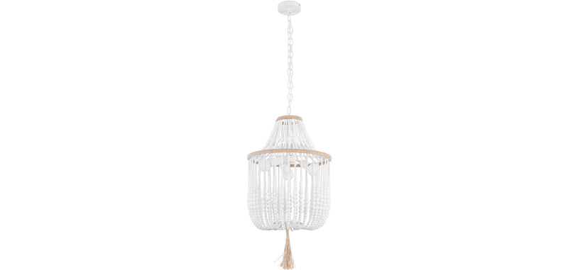 Lampa sufitowa z drewnianymi kulami - Lampa wisząca w stylu boho Bali - Lawan