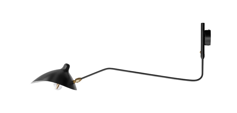 Lampa biurkowa - czarny kinkiet ścienny - George