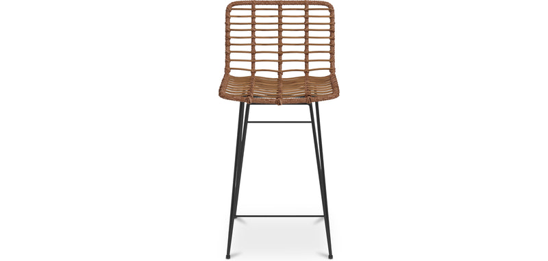 Tabouret de bar en osier - Boho Bali Design -65cm - Catori