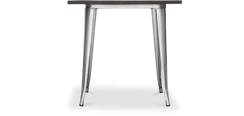 Table à manger carrée - Design industriel - Bois et métal - Stylix