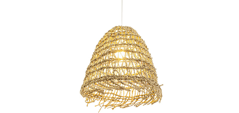 Lampe de plafond en rotin - Lampe suspendue stile Boho Bali - Linei