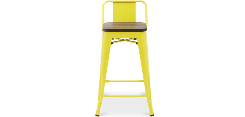 Barstol - Industriell design - Tre og stål - 60cm - Ny utgave - Stylix