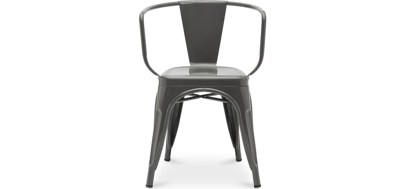 Dining chair with armrests - Industrial design - Steel - New edition - Stylix