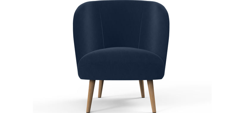 Fotel designerski - Obity aksamitem - Krenda