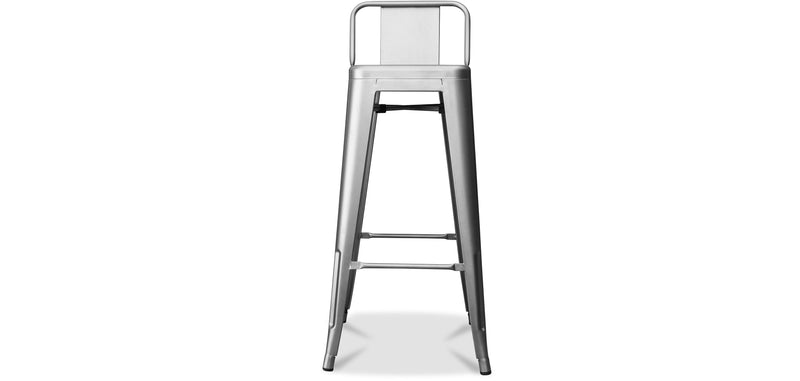 Bar stool with backrest - Industrial design - 76cm - New edition - Stylix