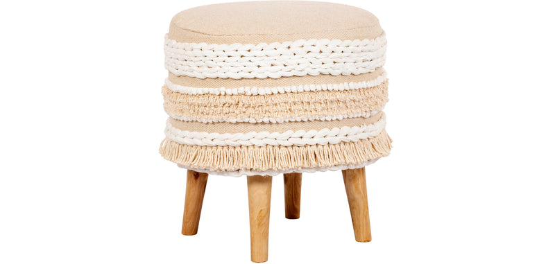 Tabouret Pouf Rond - Style Boho Bali - Ivy