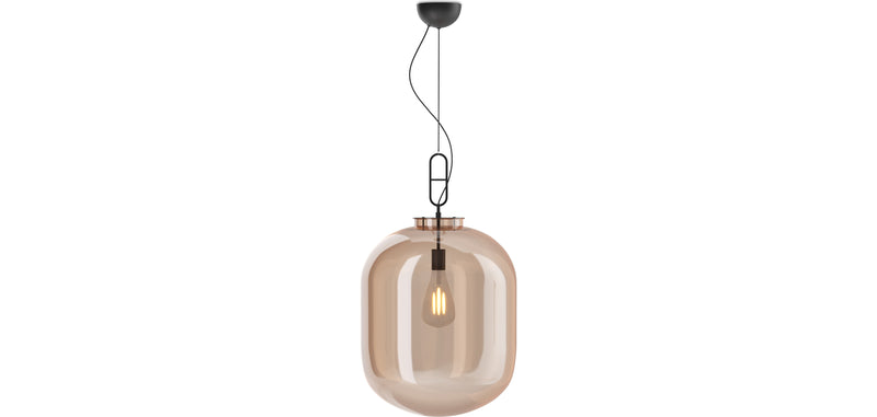 Taklampe i krystall - Middels design hengelampe - Grau