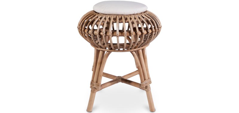 Banco de bar em rattan - Estilo Boho Bali - Lera