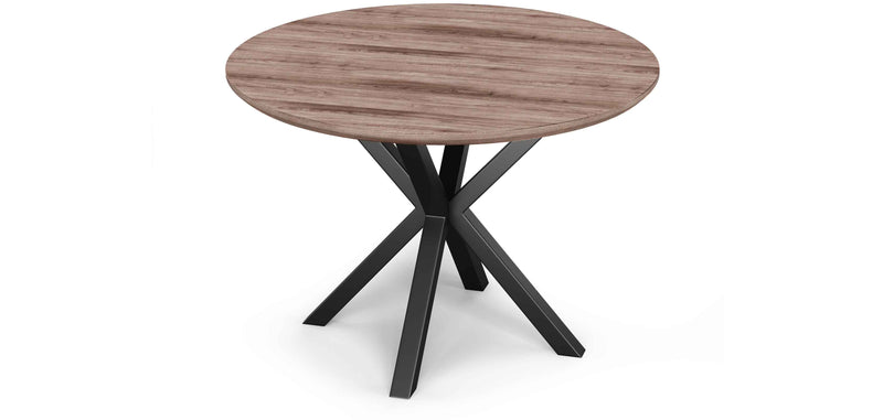 Table à manger ronde - Industrielle - Bois et métal - Bayron