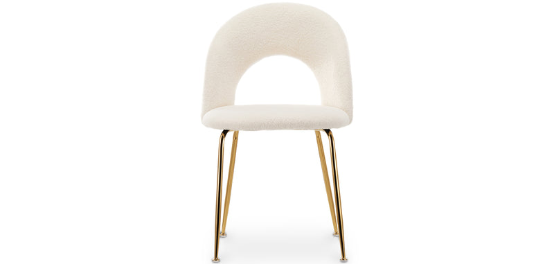 Chaise de salle à manger - Revêtue de tissu Bouclé - Amarna