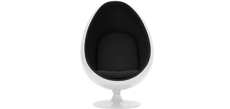 Design fauteuil in de vorm van een ei - Bekleed met stof - Eny