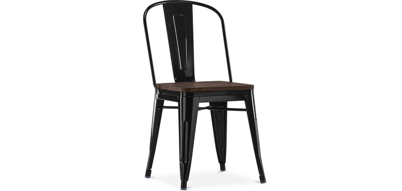 Spisestuestol - Industriell design - Tre og stål - Stylix