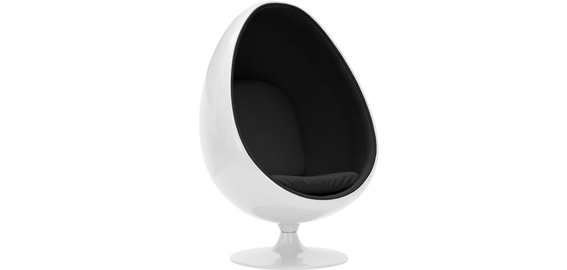 Design fauteuil in de vorm van een ei - Bekleed met stof - Eny