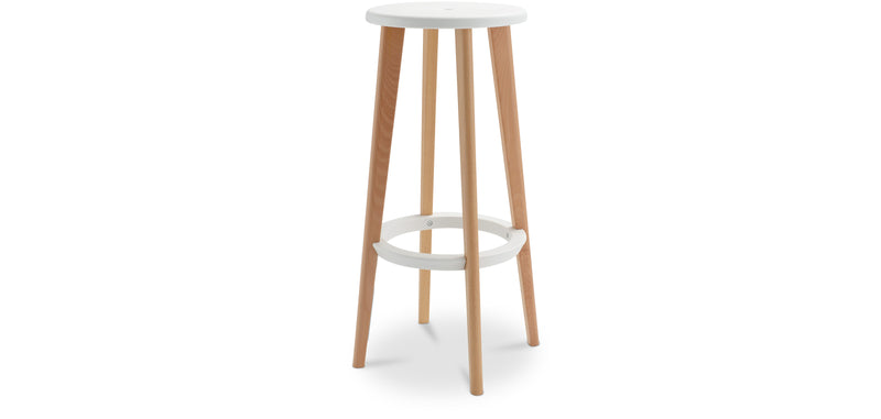 Wooden bar stool - Scandinavian style - Cesar