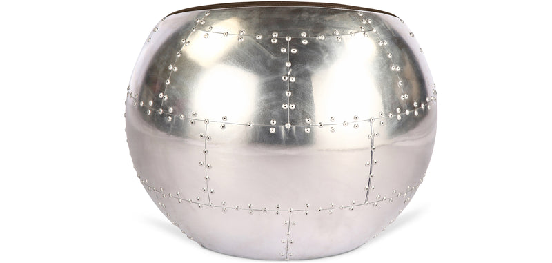 Krzesło do salonu - Krzesło designerskie Boule - Skóra i metal - Circle