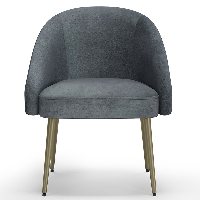 Designer armchair - Covered with velvet - Golden foot - Wasda