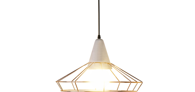 Retro stijl plafondlamp - Hanglamp van metaal en beton - Giotto