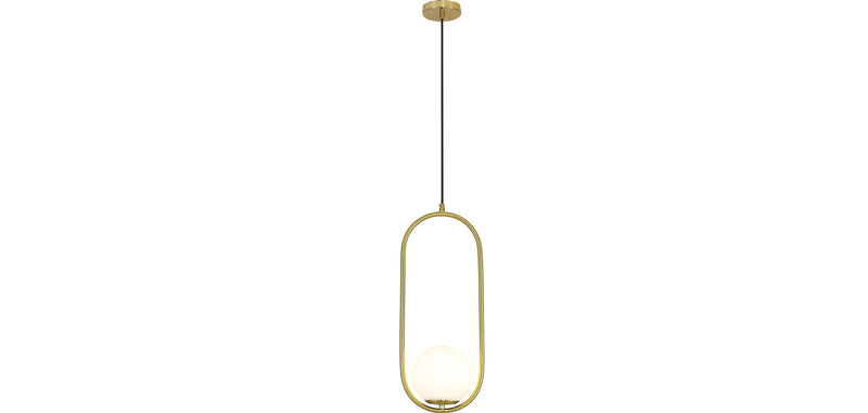 Globe ceiling lamp - Golden pendant - Ruby
