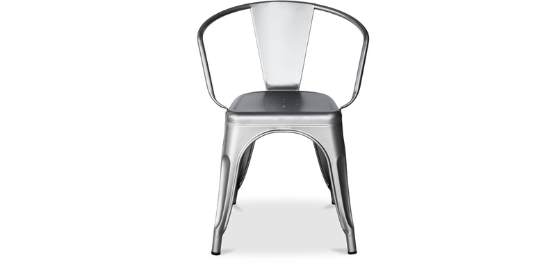 Sedia da pranzo con braccioli - Acciaio - Nuova edizione - Stylix