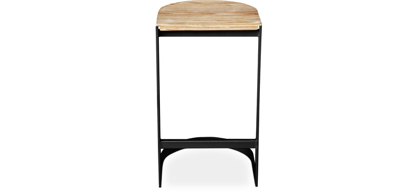 Taburete Diseño Industrial - Madera y Metal - 60cm - Lia