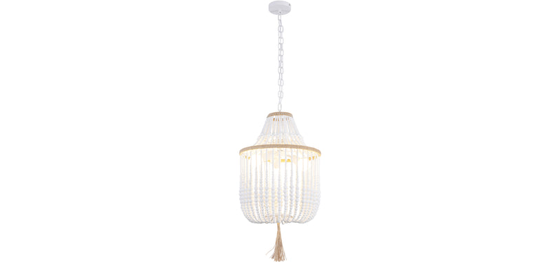 Lampa sufitowa z drewnianymi kulami - Lampa wisząca w stylu boho Bali - Lawan