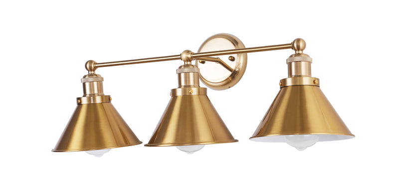 Vintage Gold Wall Sconce - 3 Lamps - Remir