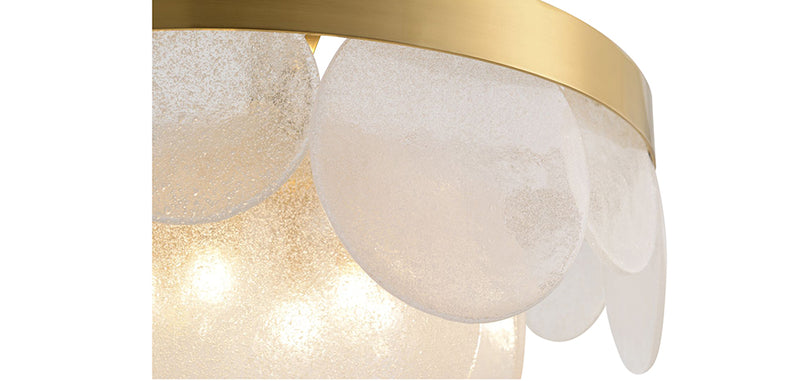 Lampa sufitowa z kryształowymi dyskami - Lampa wisząca design - Luna