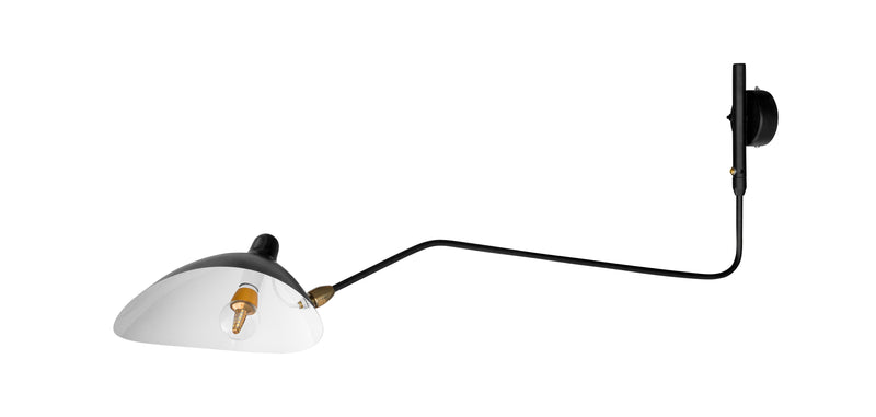 Lampa biurkowa - czarny kinkiet ścienny - George
