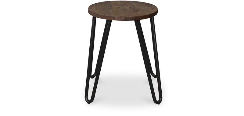 Tabouret Hairpin - 42cm - Bois foncé et métal