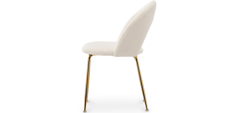 Chaise de salle à manger - Revêtue de tissu Bouclé - Amarna