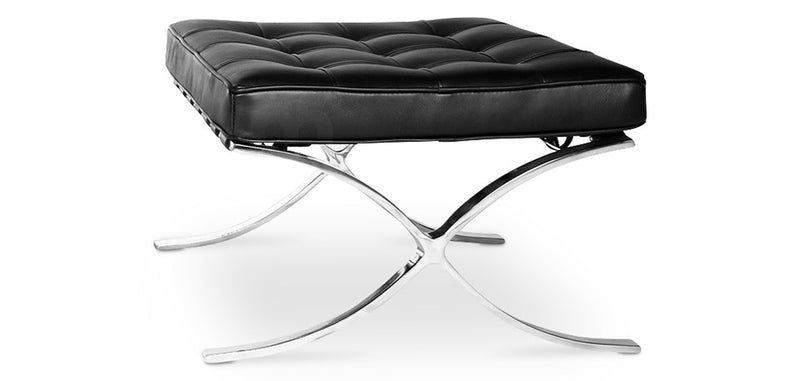 Upholstered faux leather footrest - Town
