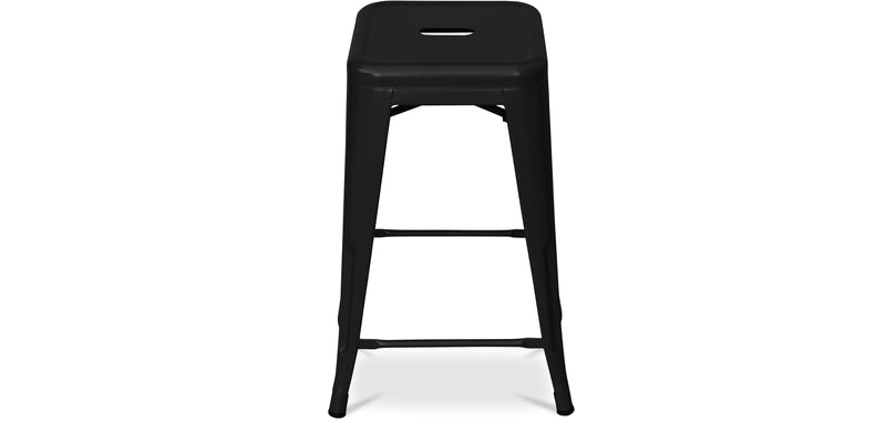 Industrialny stołek barowy - matowa stal - 60cm - Stylix
