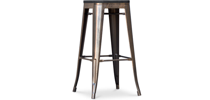 Barstol - Industriell Design - Tre & Metall - 76cm - Stylix