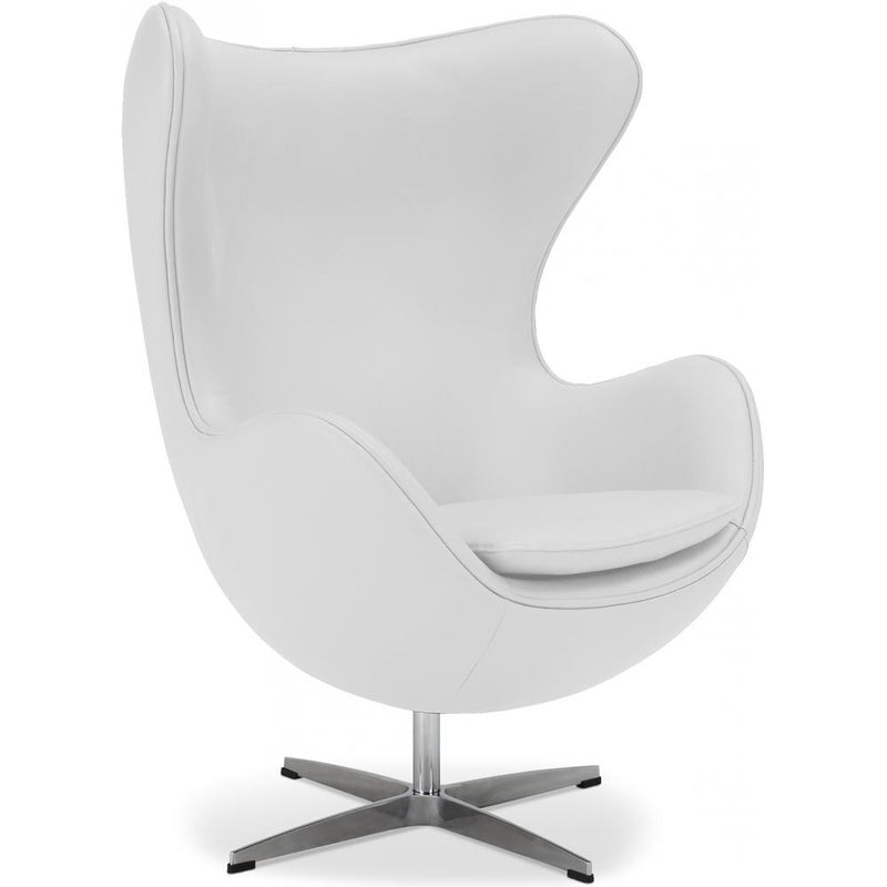 Fauteuil avec Accoudoirs - Revêtu de Similicuir - Design Oeuf - Brave