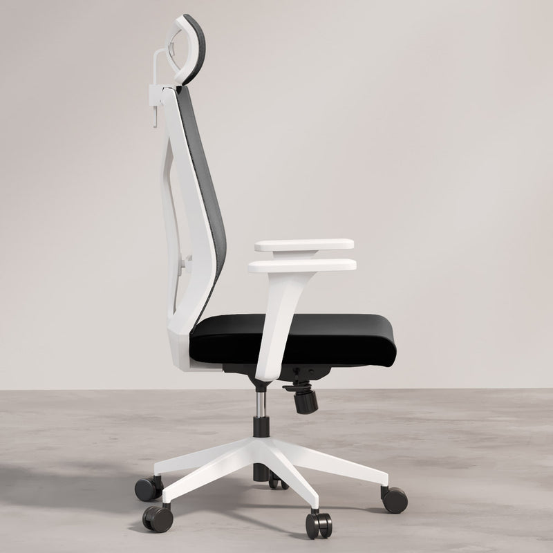 Chaise de bureau ergonomique avec roulettes et accoudoirs - Ergal