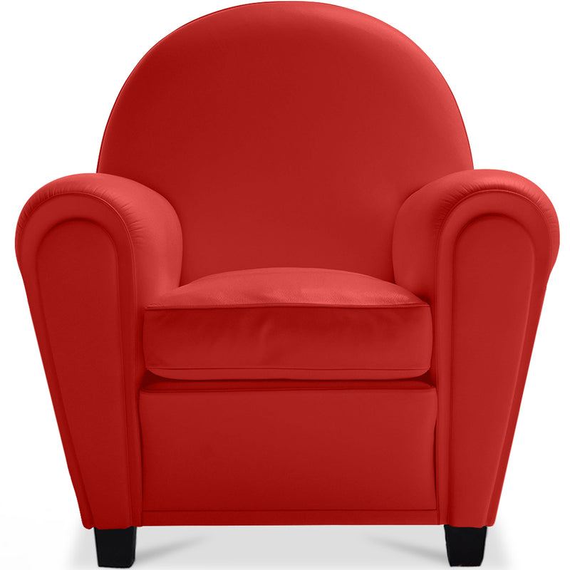 Fauteuil avec Accoudoirs - Revêtu de Similicuir - Club