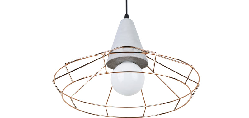 Retro stijl plafondlamp - Hanglamp van metaal en beton - Giotto