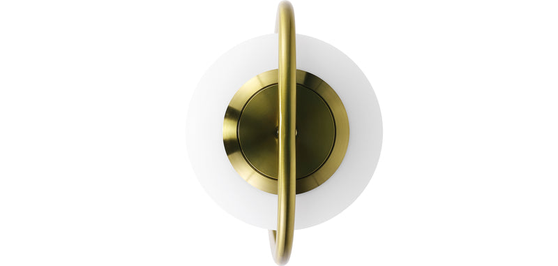Globe ceiling lamp - Golden pendant - Ruby